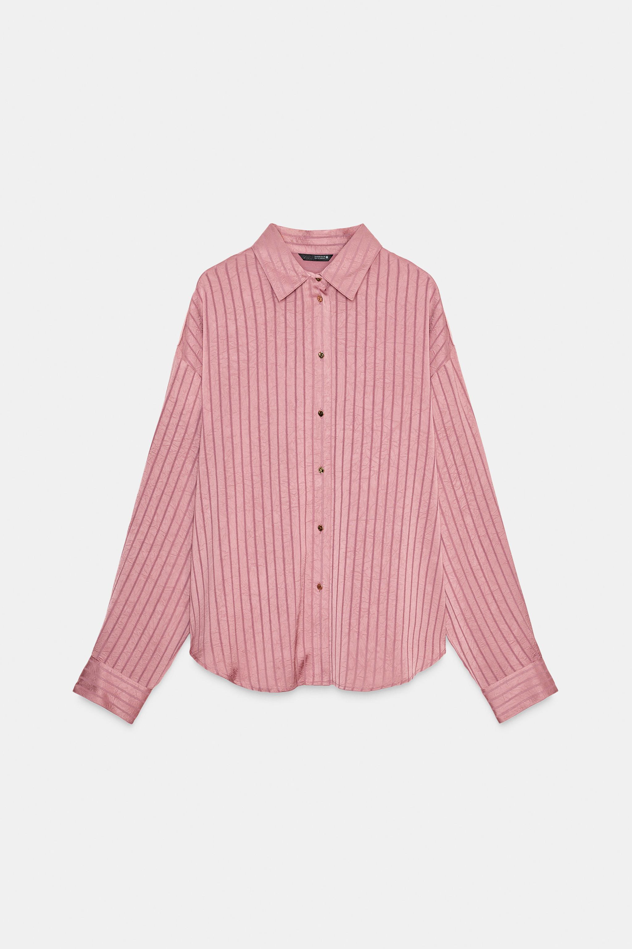 SATIN EFFECT STRIPED SHIRT